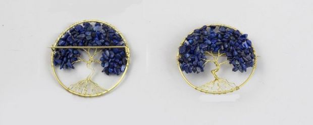 Broche pequeño lapizlazuli