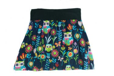 Falda mini búhos multicolor