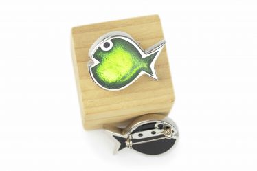 Broche pez verde