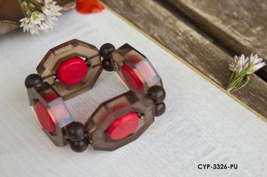 Pulsera de resina y madera 