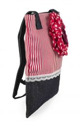 Bolso rectangular con flor