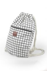 Bolso marinero de lona con bolsillo exterior 