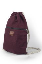 Bolso marinero de lona con bolsillo exterior 