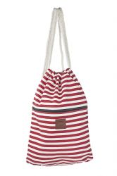 Bolso marinero de lona con bolsillo exterior 