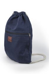 Bolso marinero de lona con bolsillo exterior 