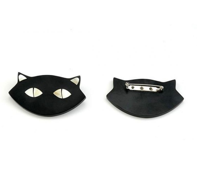 Broche gato negro