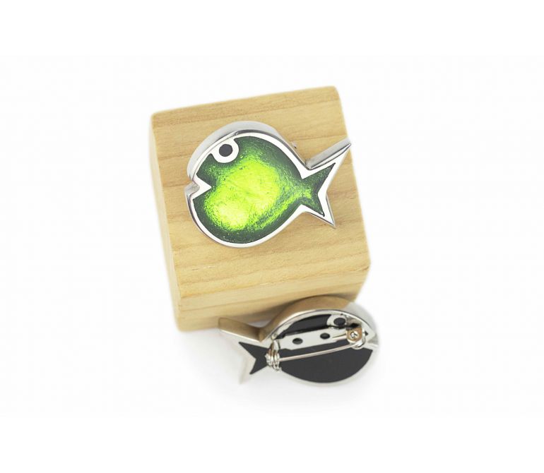 Broche pez verde