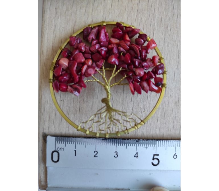 Broche grande con cuarzo rosa