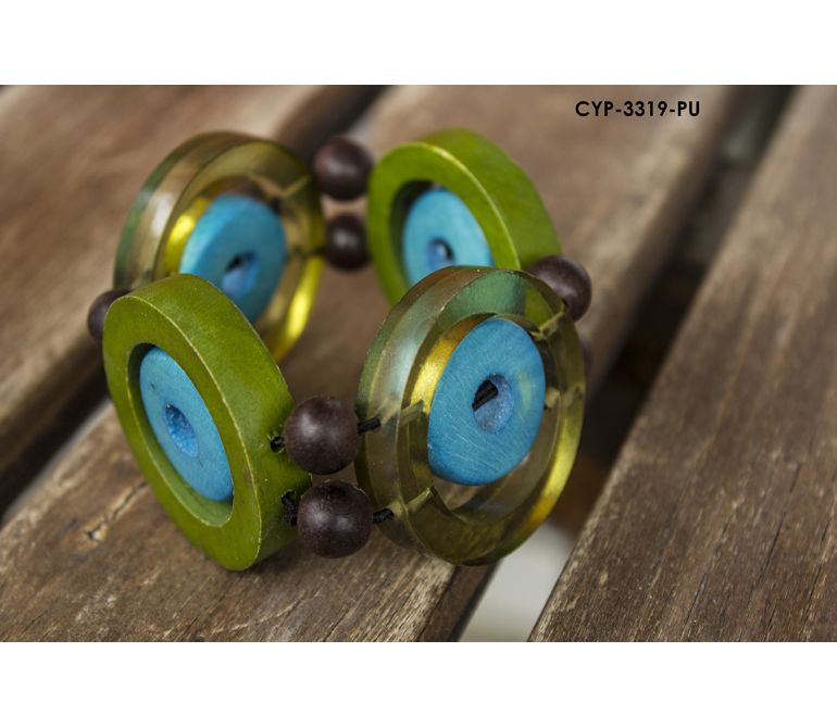 Pulsera de resina y madera 