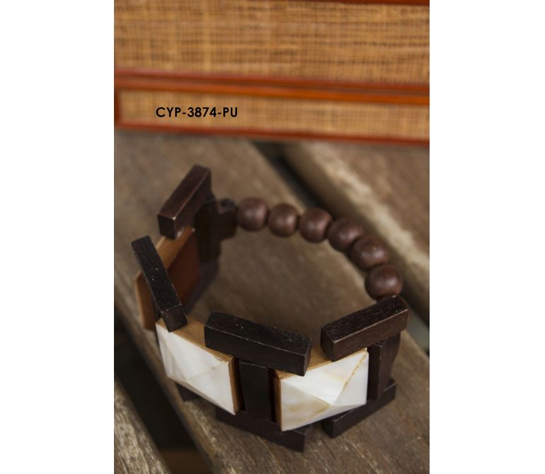 Pulsera de resina y madera 