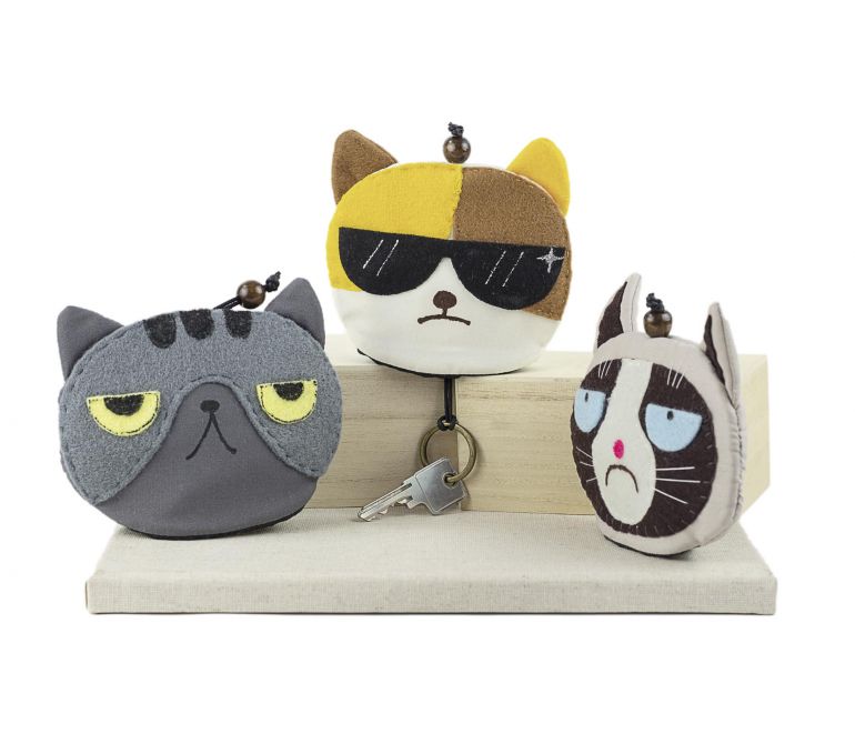 Llavero gato enojado pack de 3 unidades