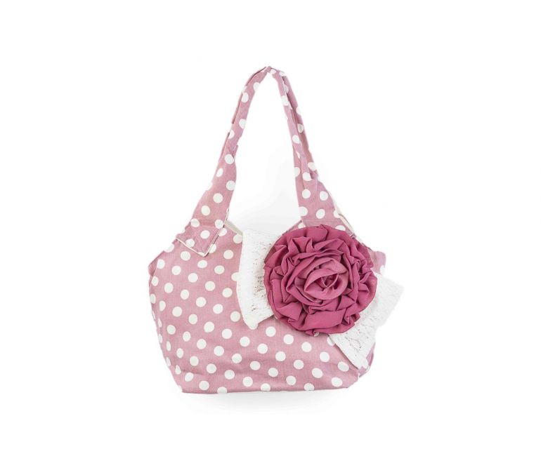 Bolso multicolor con flor