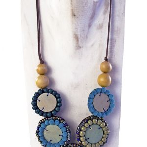  ASI3-4295-CO WOOD, STONE AND RESIN NECKLACES FOR WOMEN