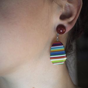  BIV3-4502-PE RESIN EARRINGS