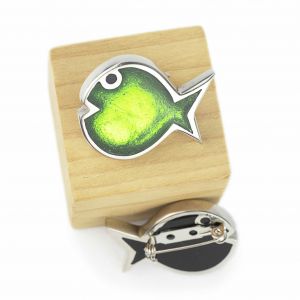  Broche pez verde BROCHES DE METAL