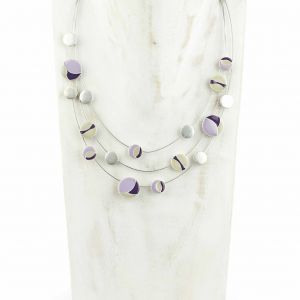  Collar morado multihilos METAL NECKLACES