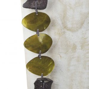  NKI0-8056-CO5 WOOD, STONE AND RESIN NECKLACES FOR WOMEN