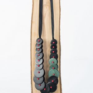  NKI1-2451-CO WOOD, STONE AND RESIN NECKLACES FOR WOMEN