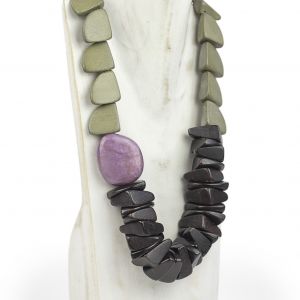  Collar multipiezas WOOD, STONE AND RESIN NECKLACES FOR WOMEN