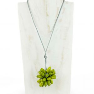  Colgante flor de madera WOOD, STONE AND RESIN NECKLACES FOR WOMEN