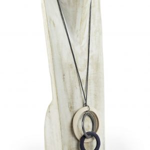  Collar con tres aros WOOD, STONE AND RESIN NECKLACES FOR WOMEN