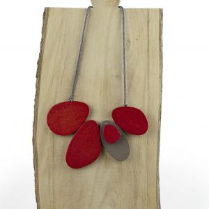  Collar cuatro ovalos WOOD, STONE AND RESIN NECKLACES FOR WOMEN