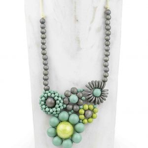  Collar cinco flores WOOD, STONE AND RESIN NECKLACES FOR WOMEN