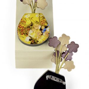  Broche maceta con flores BROCHES PINTORES