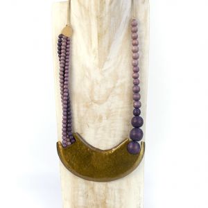  SPI4-2988-CO WOOD, STONE AND RESIN NECKLACES FOR WOMEN