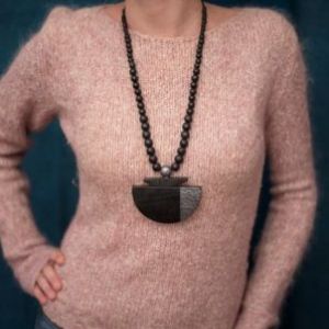  SPI6-7016-CO1 WOOD, STONE AND RESIN NECKLACES FOR WOMEN