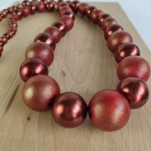  UJN-0961-CO5 WOOD, STONE AND RESIN NECKLACES FOR WOMEN