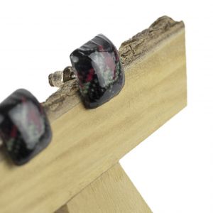  VTI5-1003-PE2 DECOUPAGE WOOD-RESIN EARRINGS