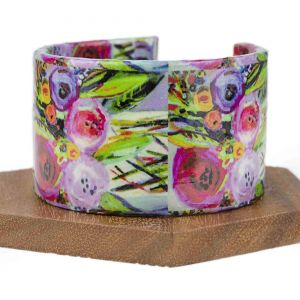  VTV6-1109-PU2 DECOUPAGE WOOD-RESIN BRACELETS