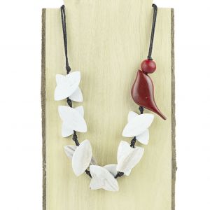  Collar con pajaro WOOD, STONE AND RESIN NECKLACES FOR WOMEN